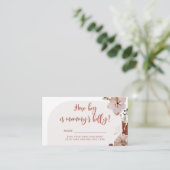 Boho herfst pompoen hoe groot de buik van mama is informatiekaartje (Staand voorkant)