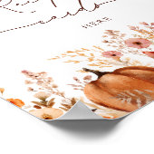 Boho Herfst pompoen Laat je recept Kaart hier Poster (Hoek)