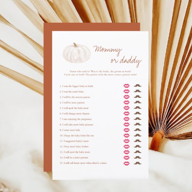 Boho Herfst Pompoen Mam of Pap Speelkaarten (Creator heeft geüpload)