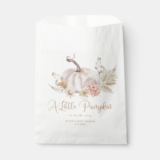 Boho herfst pompoen nemen een trappelzak bedankzakje (Voorkant)