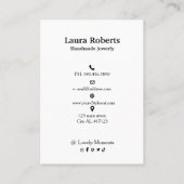 Boho herfst pompoen Stud Oorbel Visitekaartje (Achterkant)