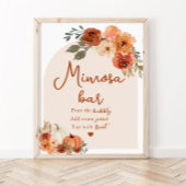 Boho Herfst Pompoen Vrijgezellenfeest Mimosa Bar T Poster