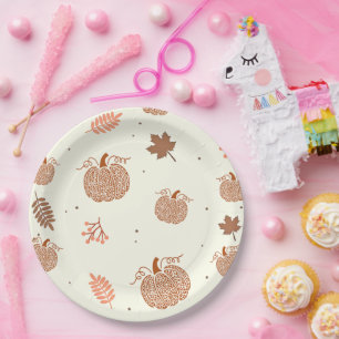 Boho Herfst Pompoen Vrijgezellenfeest Papier Borde Papieren Bordje