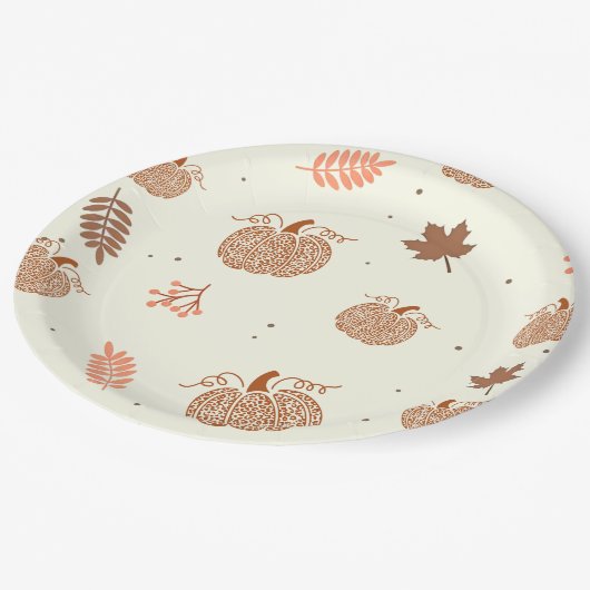 Boho Herfst Pompoen Vrijgezellenfeest Papier Borde Papieren Bordje (Gekanteld)