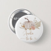 Boho herfst pumpkin Auntie om Button te worden (Voorkant /achterkant)
