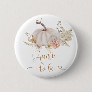 Boho herfst pumpkin Auntie om Button te worden