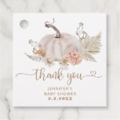 Boho herfst pumpkin bedankt je label (Voorkant)