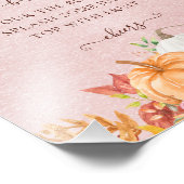 Boho-herfst pumpkin bruidsfeest Mimosa-bar Foto Afdruk (Hoek)