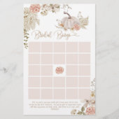 Boho herfst pumpkin vrijgezellenfeest bingo (Voorkant)