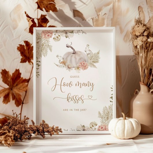 Boho Herfst raden hoeveel kussen in de pot Poster