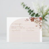 Boho herfst recept card. Elegant boogvanger (Staand voorkant)