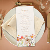 Boho Herfst rustieke bloemen bruiloft Menu