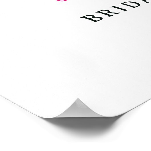 Boho herfst sinaasappel bloemige waterverf bruids poster (Hoek)