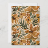 Boho Herfst Terracotta Bloemrijke Vriendendankfees Kaart (Achterkant)