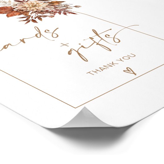 Boho Herfst Terracotta Boog Kaarten & Geschenken T Poster (Hoek)