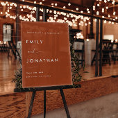 Boho Herfst Terracotta bruiloft Welkom Acryl Bord