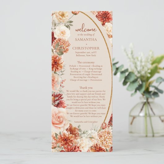 Boho herfst tuin specerijen sinaasappel beige prog programma (Staand voorkant)