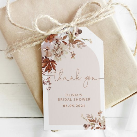 Boho herfst vrijgezellenfeest cadeau labels cadeaulabel