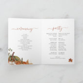 Boho herfst waterverf bloementerracotta bruiloft programma (Binnen)