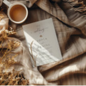 Boho Herfst Waterverf bruiloft Kaart