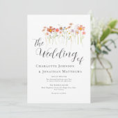 Boho Herfst Wilde Bloem QR Code Kaart (Staand voorkant)