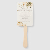 Boho Herfst Wilde Bloem | Trouwprogramma Handventi Handwaaier (Voorkant)