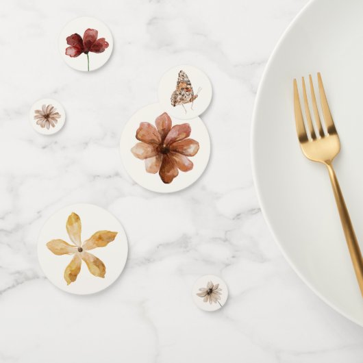 Boho-herfst Wilde Bloemen Bruiloftsfeest Confetti (Groep)