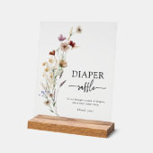 Boho Herfst Wildflower Acryl teken Bord (Hoek)