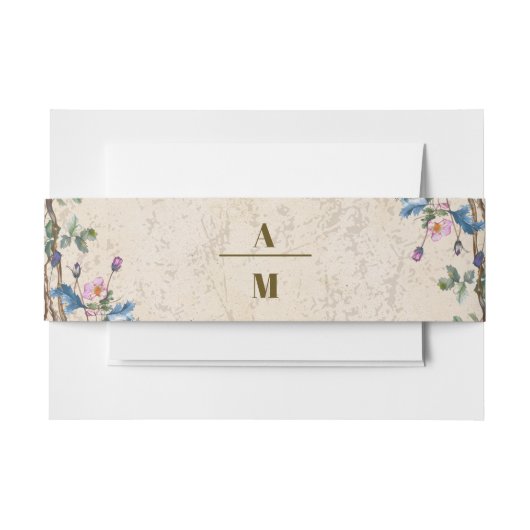 Boho herfst Wildflower Botanische bruiloft Uitnodigingen Wikkel (Voorkant Voorbeeld)