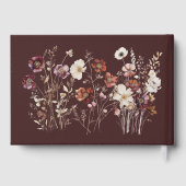 Boho Herfst Wildflower Pompoen bruiloft Gastenboek (Achterkant)