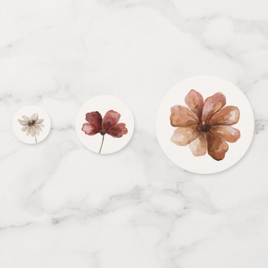 Boho Herfst Wildflower Vrijgezellenfeest Confetti (Voorkanten)