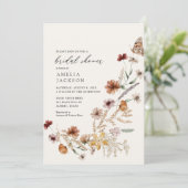 Boho Herfst Wildflower Vrijgezellenfeest Kaart (Staand voorkant)