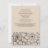 Boho Herfst Wildflower Waterverf Bloemen Huwelijk Kaart (Achterkant)