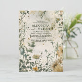 Boho Herfst Wildflower Wedding Kaart (Staand voorkant)