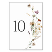 Boho Herfst Wildflower Wedding Kaart (Achterkant)