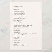 Boho Herfst Wildflower Wedding Programme (Achterkant)