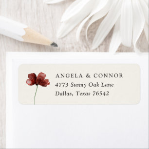Boho Herfst Wildflower Wedding Return-adres Etiket