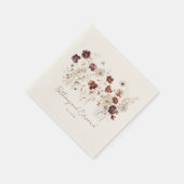 Boho Herfst Wildflower Wedding Servet (Hoek)