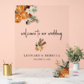 Boho herfst winter Bloemen Bruiloft Acryl teken Bord (Huwelijk)