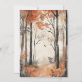 Boho Herfst Woodland Forest Animals Baby shower Kaart (Achterkant)