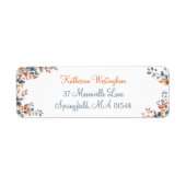 Boho Herfstbladeren Retouradres Labels Set (Voorkant)