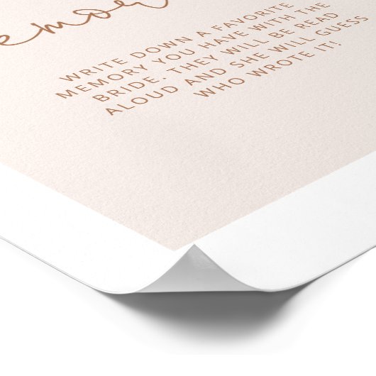 Boho-herfstboogherinneringen met de bruid poster (Hoek)