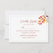 Boho-herfstbruiloft RSVP Kaartje (Voorkant)