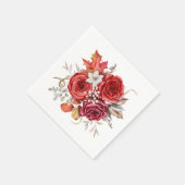 Boho herfstkleuren Bloemen Bruiloft Servet (Hoek)