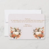 Boho-herfstpompoen dank je wel bedankkaart (Achterkant)