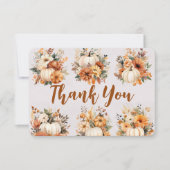 Boho-herfstpompoen dank je wel bedankkaart (Voorkant)