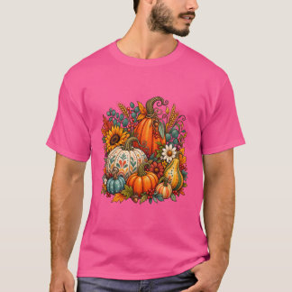 Boho Herfstpompoenen T-shirt
