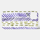 Boho herringbone patroon in paars en groen Case-Mate iPhone case (Achterkant (horizontaal))