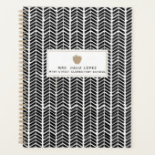 Boho Herringbone Teacher Planner (Voorkant)