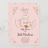 Boho Het is een Girl Baby shower Uitnodiging (Voorkant / Achterkant)